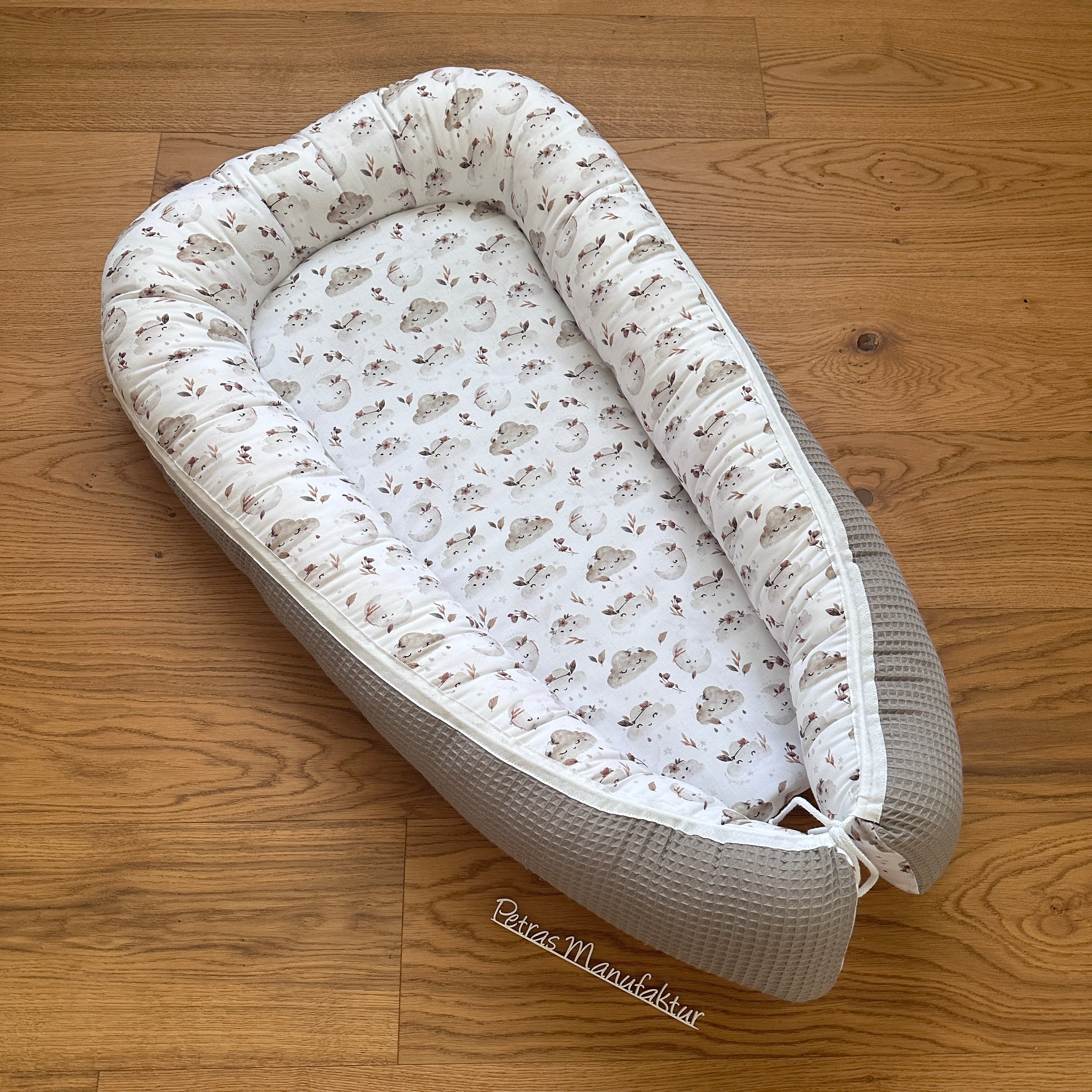 Babynestchen "Wolken beige"